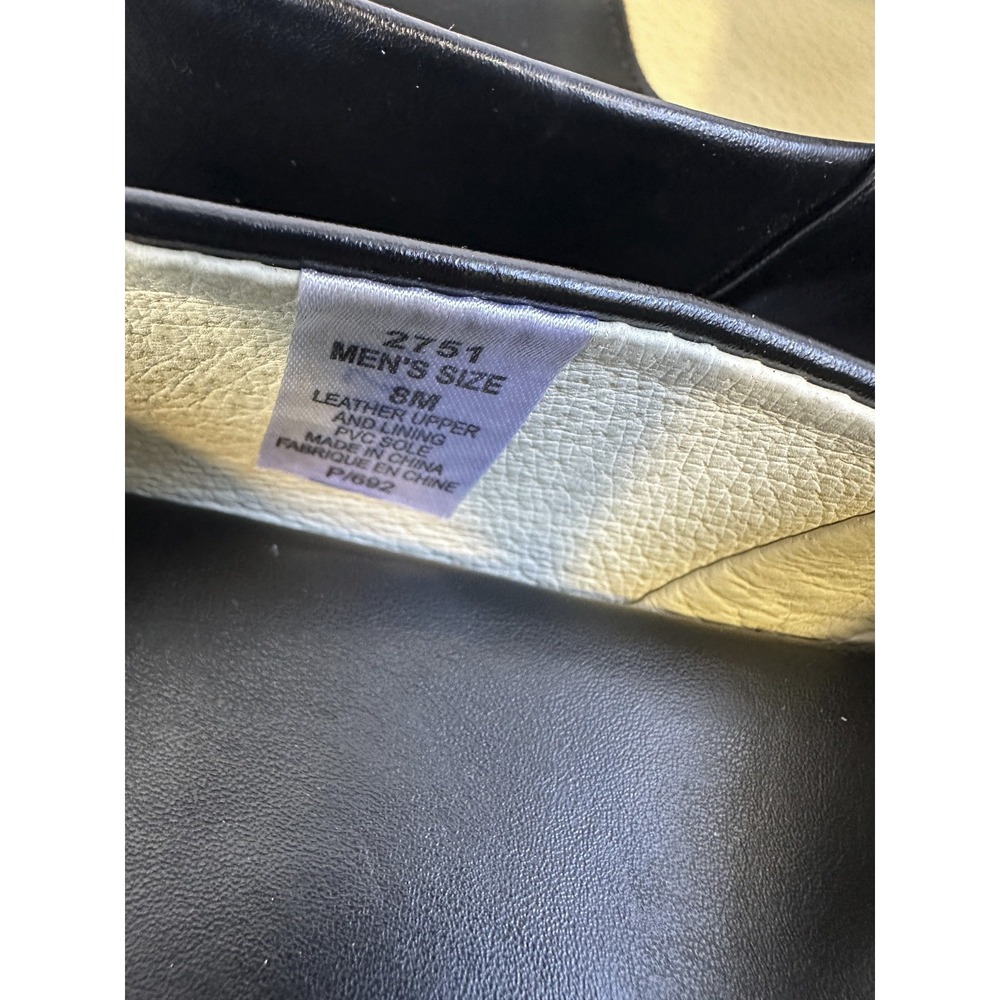 L.B. Evans Duke Opera Mens Black Leather Casual Slippers Slip On Shoes Size 8M 8 - Picture 12 of 15